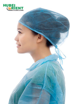 Surgery Caps Disposable Non Woven Doctor Cap Surgical Head Cover Cap With Ties For Female