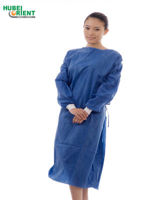 Non Sterile PP Disposable Medical Isolation Gown With Knitted Wrist