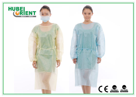 Disposable Nonwoven Polypropylene Isolation Gown With Elastic Wrist