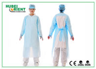 Waterproof Disposable Long Sleeve Non Woven Polyythene Isolation Gown
