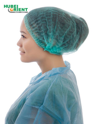 Single Double Elastic Disposable 25G/M2 PP Non Woven Surgical Cap 21"