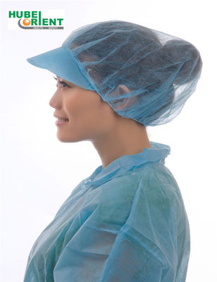 ISO13485 Disposable Nonwoven Peak Cap Hat For Workshop