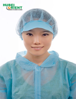 ISO13485 Disposable Nonwoven Peak Cap Hat For Workshop