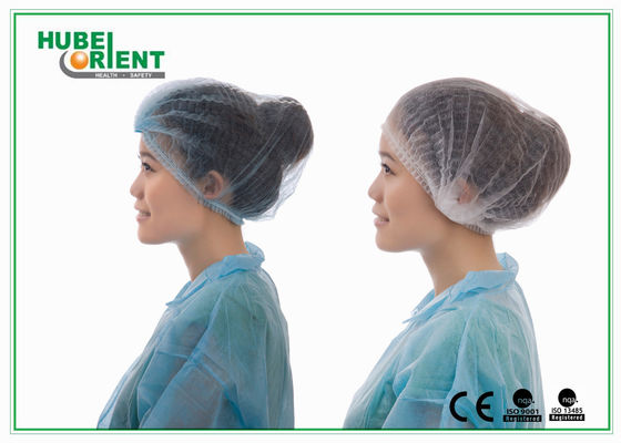 Disposable PP Non Woven Bouffant Head Cover With Double Elastic