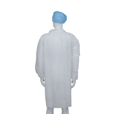 Antibacterial SMS Disposable Lab Coats With Zip Closure