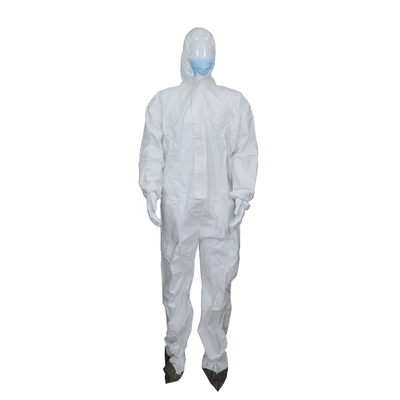 Disposable Non woven long sleeve coveralls With Elastic Wrists and Ankles , Size custom