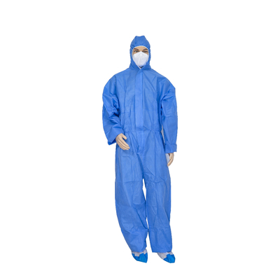 Disposable Non woven long sleeve coveralls With Elastic Wrists and Ankles , Size custom