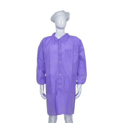 OEM Disposable Lab Coats S - 5XL With Snap Closure