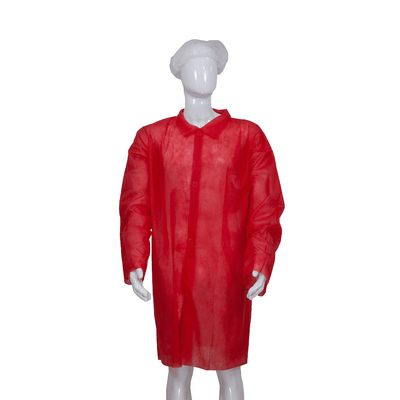 Non Stimulant Velcro Closure Disposable Lab Coats