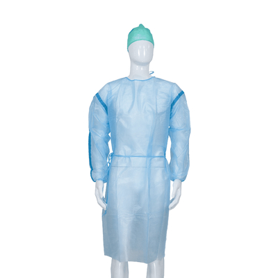 Disposable PP PE Isolation Gown With Knitted Wrist