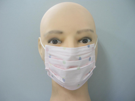 14.5x9.5cm Kids Earloop Disposable Protective Face Mask OEM With Cute Printing