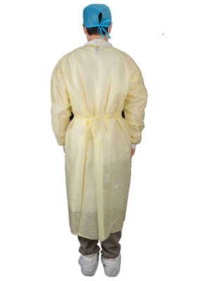 Level-2 Non-Irritating Disposable Fluid-Resistance Medical Use SMS Isolation Gown With Knitted Wrist