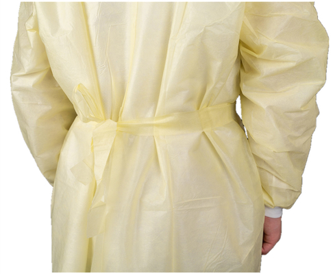 Ultrasonic Heat Sealed Disposable Waterproof Level-2 Medical SMS Isolation Gown