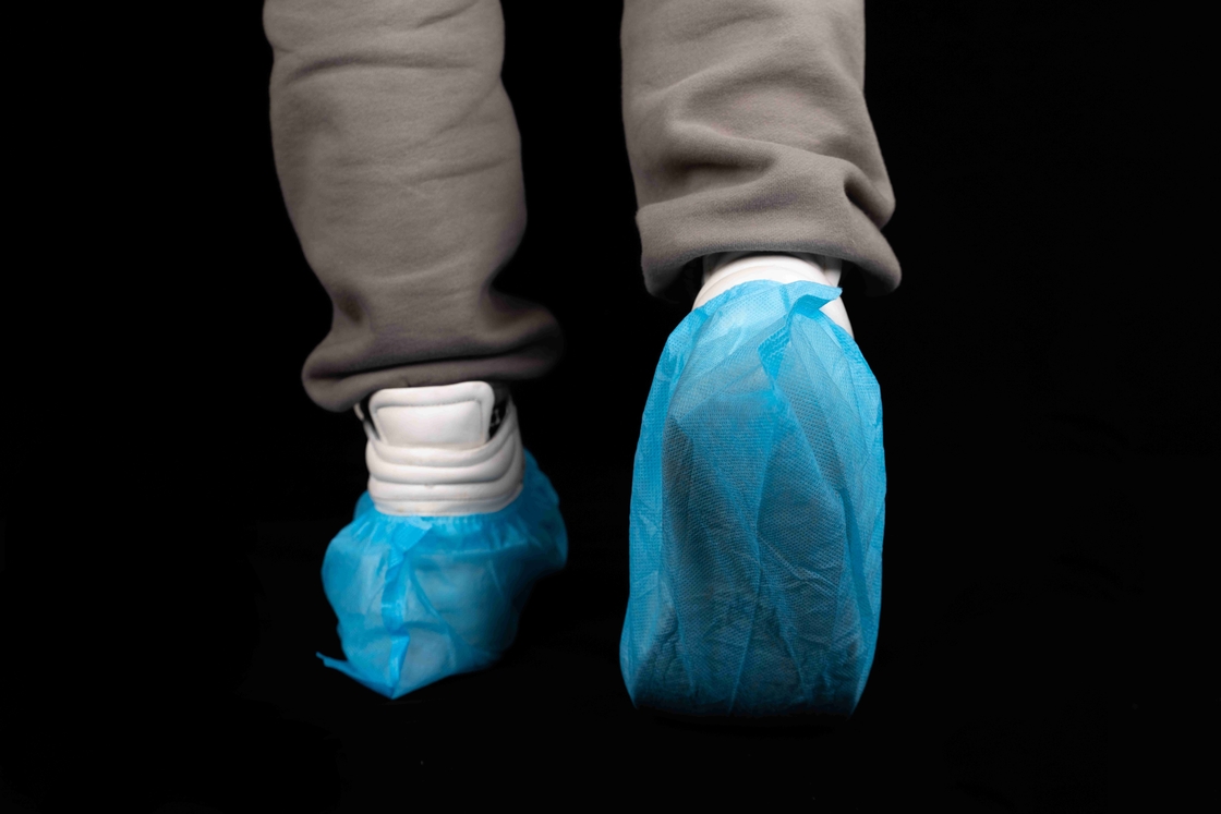 Laboratory Use Disposable Anti-Static Medical blue Nonwoven Shoe Cover