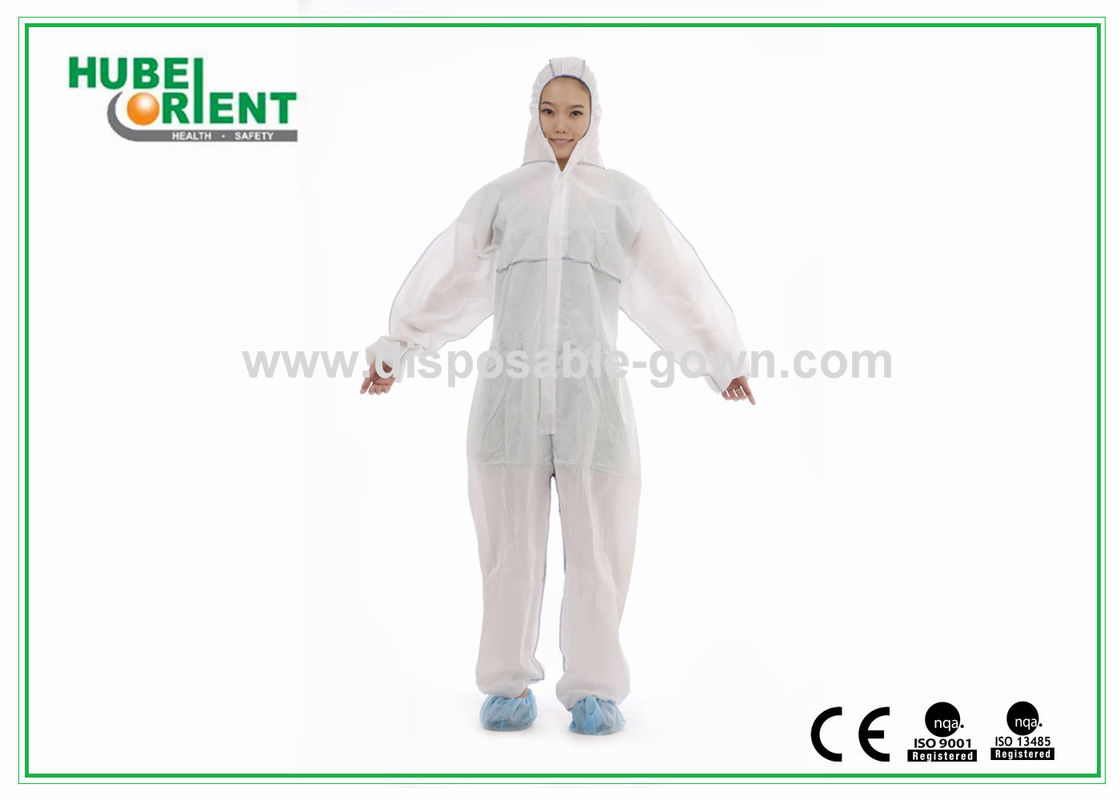 Custom Light-Weight Disposable Use Coverall With Hood For Workers/Painters