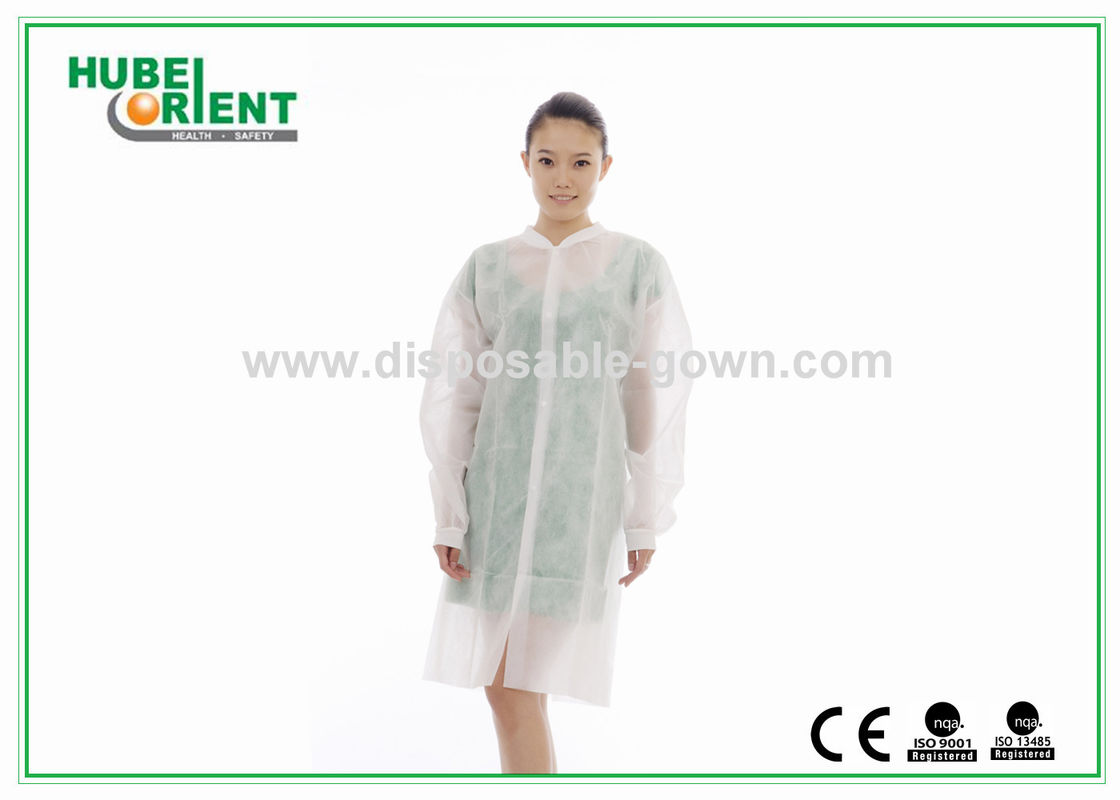 Comfortable Unicolor Disposable Use Lab Coat Non-Toxic For Hospital And Protect Body