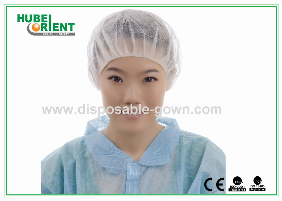 Printed PP Bouffant Disposable Head Cap Non woven Round light weight