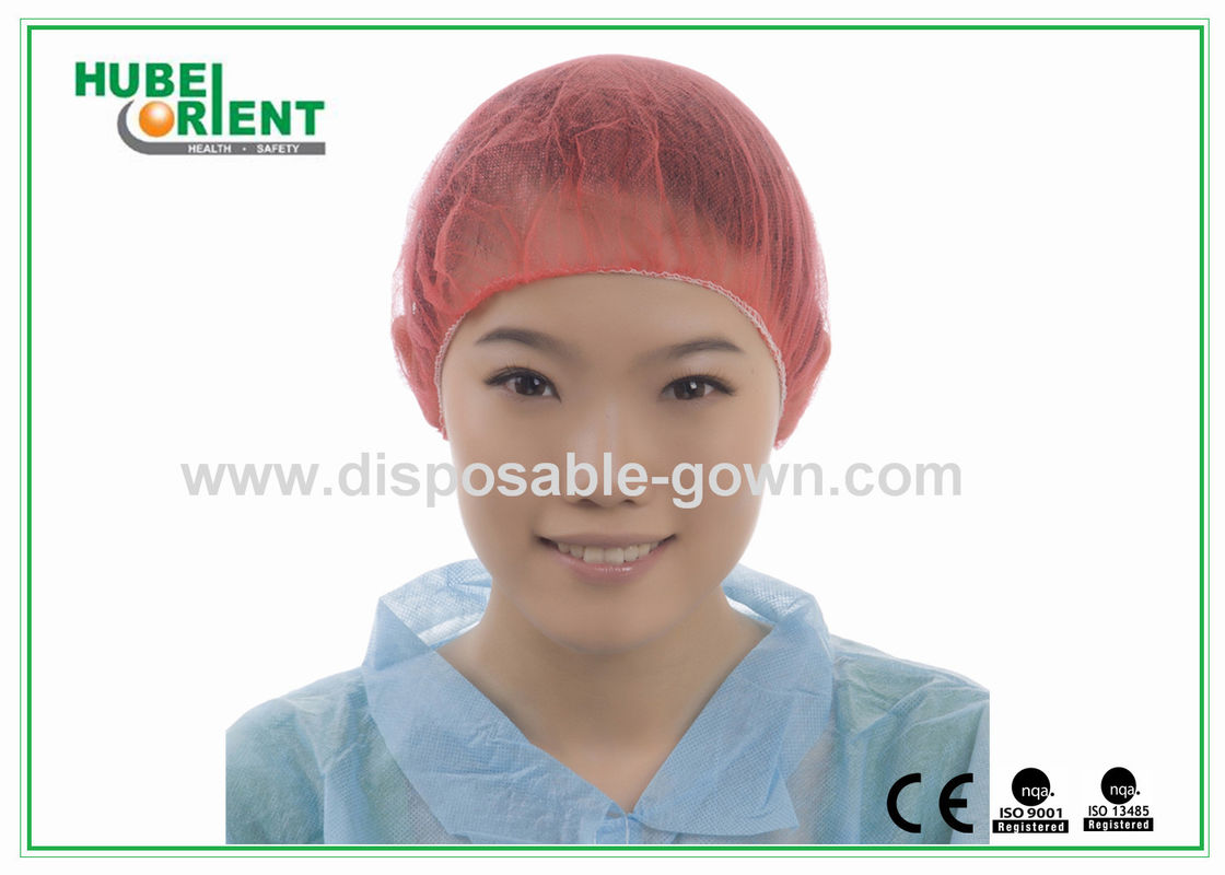 PP Nonwoven Colorful Disposable Scrub Caps / Mens Surgical Caps