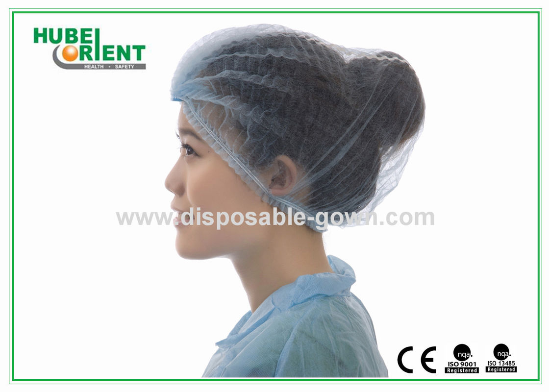 Machine Made Nonwoven Disposable Mob Cap With Double Elastic Rubber