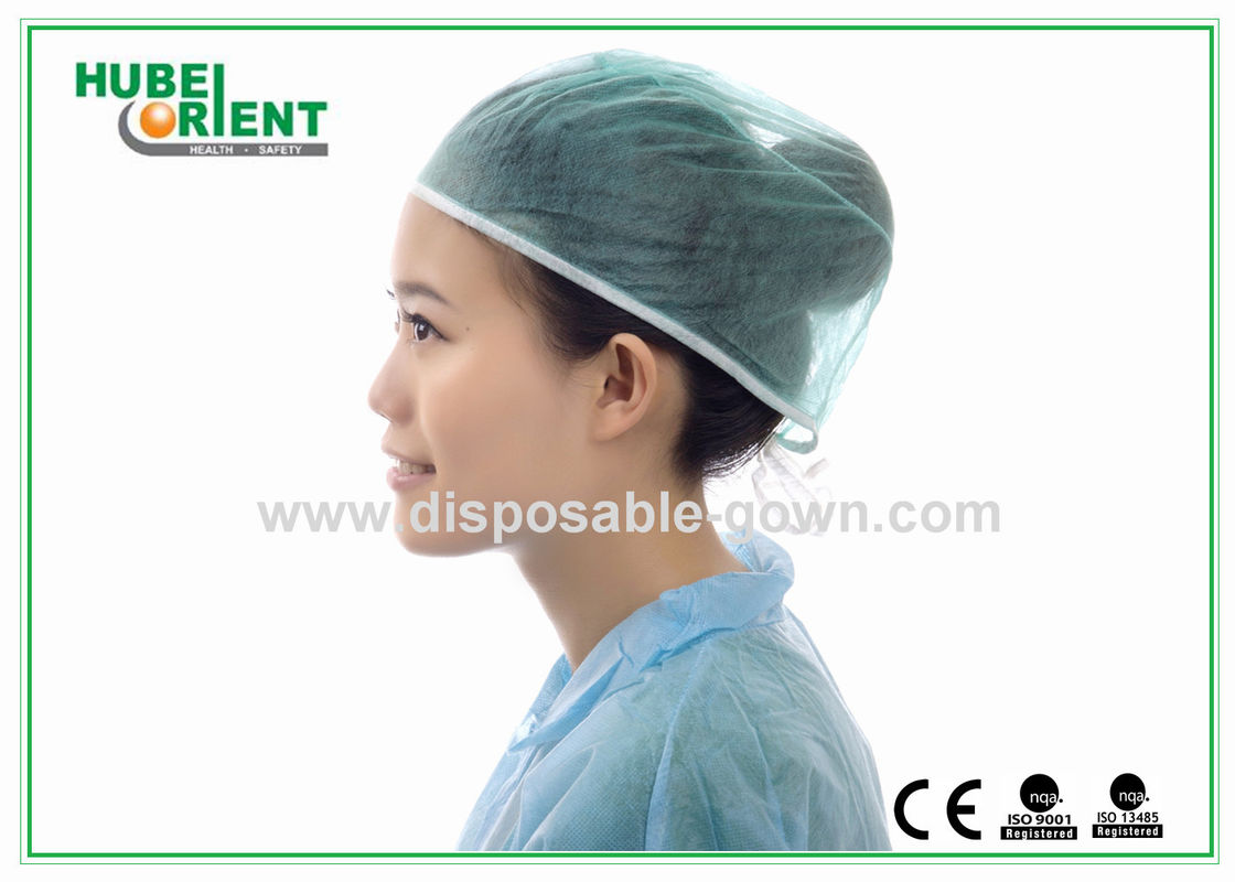 CE MDR 25 - 40gsm Polypropylene SMS Medical Doctor Cap With Ties