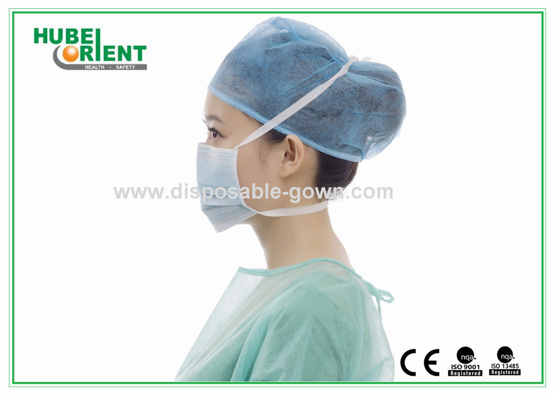 Professional Hospital Use Disposable Medical Non-woven Face Mask With Tie-on For Hospital