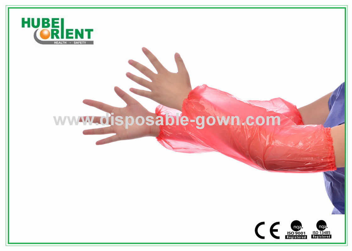PE Waterproof Disposable Use 16 Or 18 Inch PE Arm Sleeves For Food Industry/Restaurant