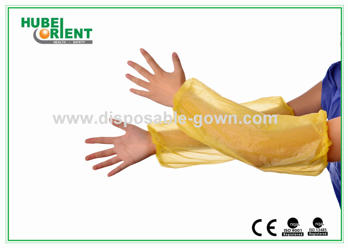 16'' 18'' Single Use PE Oversleeves For Arm Protection waterproof and oil-proof Colorful PE oversleeves