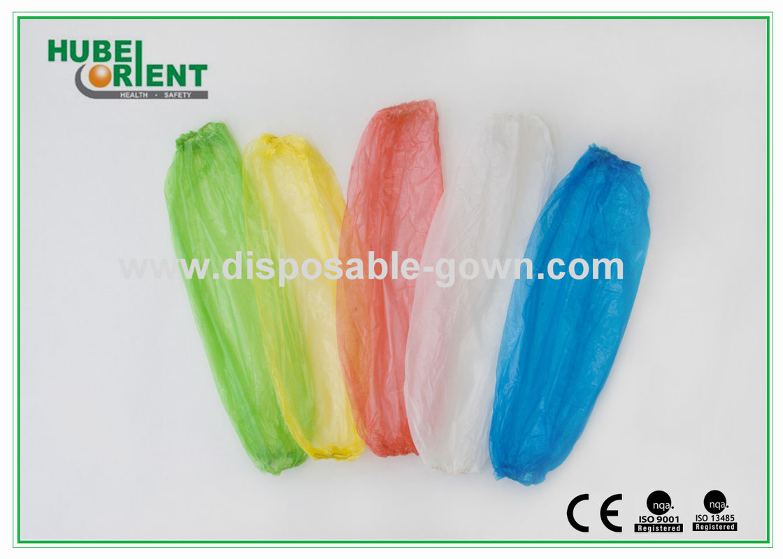 16''/18'' Colorful Plastic Disposable Arm Sleeves For Hospital And Home Use