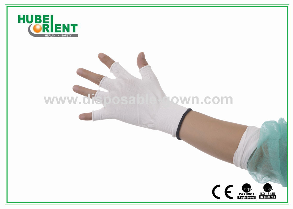 100% Soft Nylon Disposable Half Gloves For Women Anti Vibration