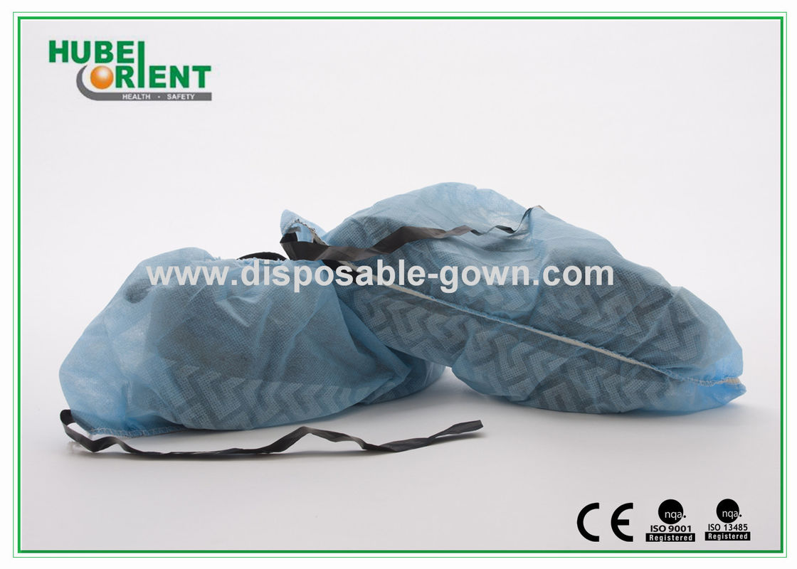 ESD Non Slip Disposable Shoe Cover Non-woven With Fabric Strip for protect foot