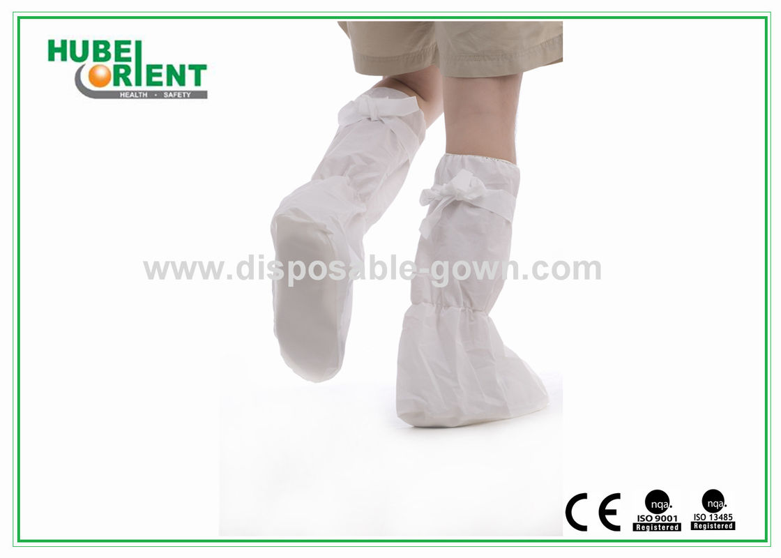 PP Coated CPE Disposable Boot Cover With Non Slip PVC Sole Disposable Use Boot Cover