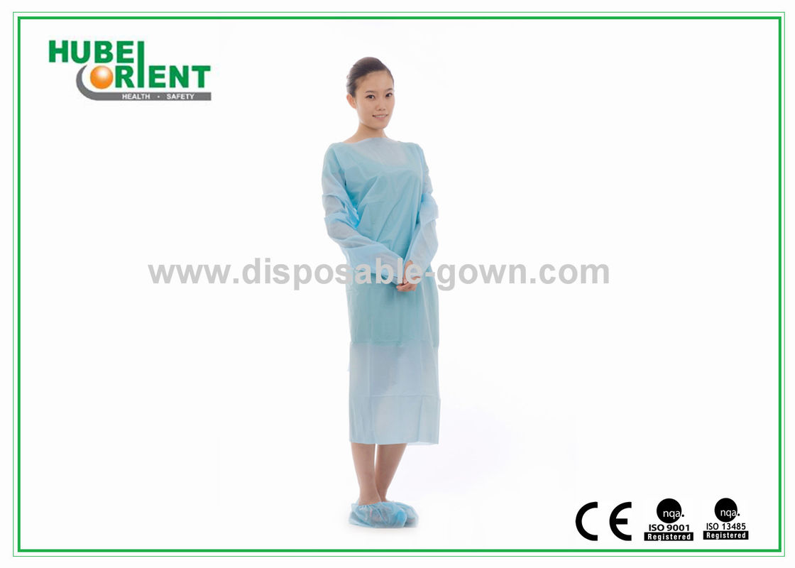 Anti-Dust Blue Disposable use Protective Gowns with thumb cuffs/Safety Protective Clothing