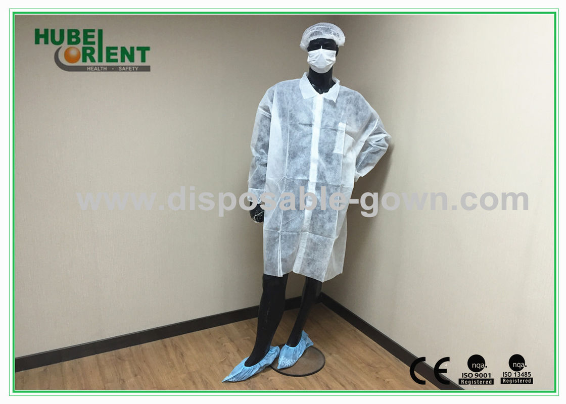 Light Weight Custom Weight And Size Disposable Lab Coats For Factory/Workshop