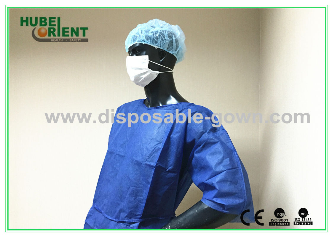 Non Stimulating Nonwoven Disposable Hospital Gowns With Waist Ties