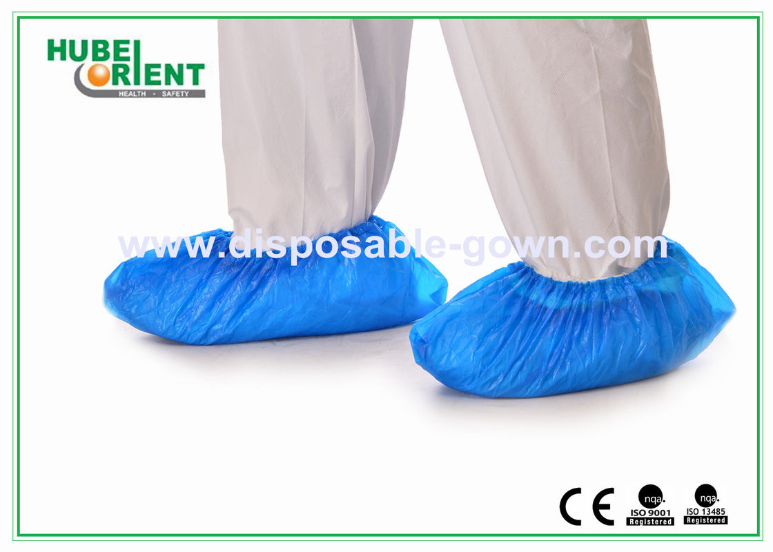 Anti-bacterial Adult Use Disposable Light-weight CPE  Shoe Cover With Various Color