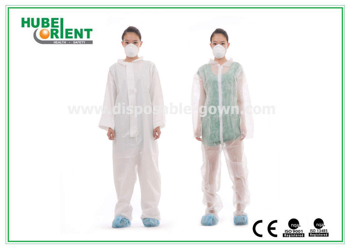 PP Non-Woven Disposable Coverall Suit Without Hood And Feet Cover