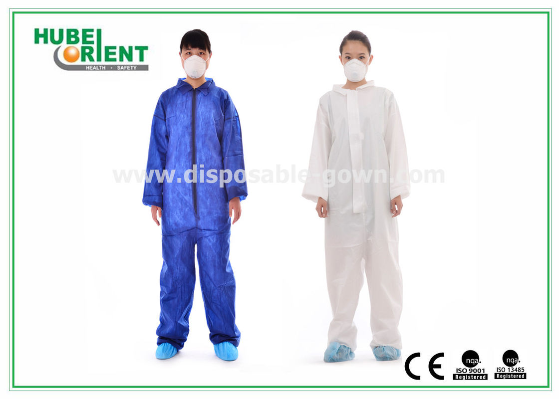 Protective Safety Blue Disposable Coveralls for Men And Eco-Friendly Durable Use