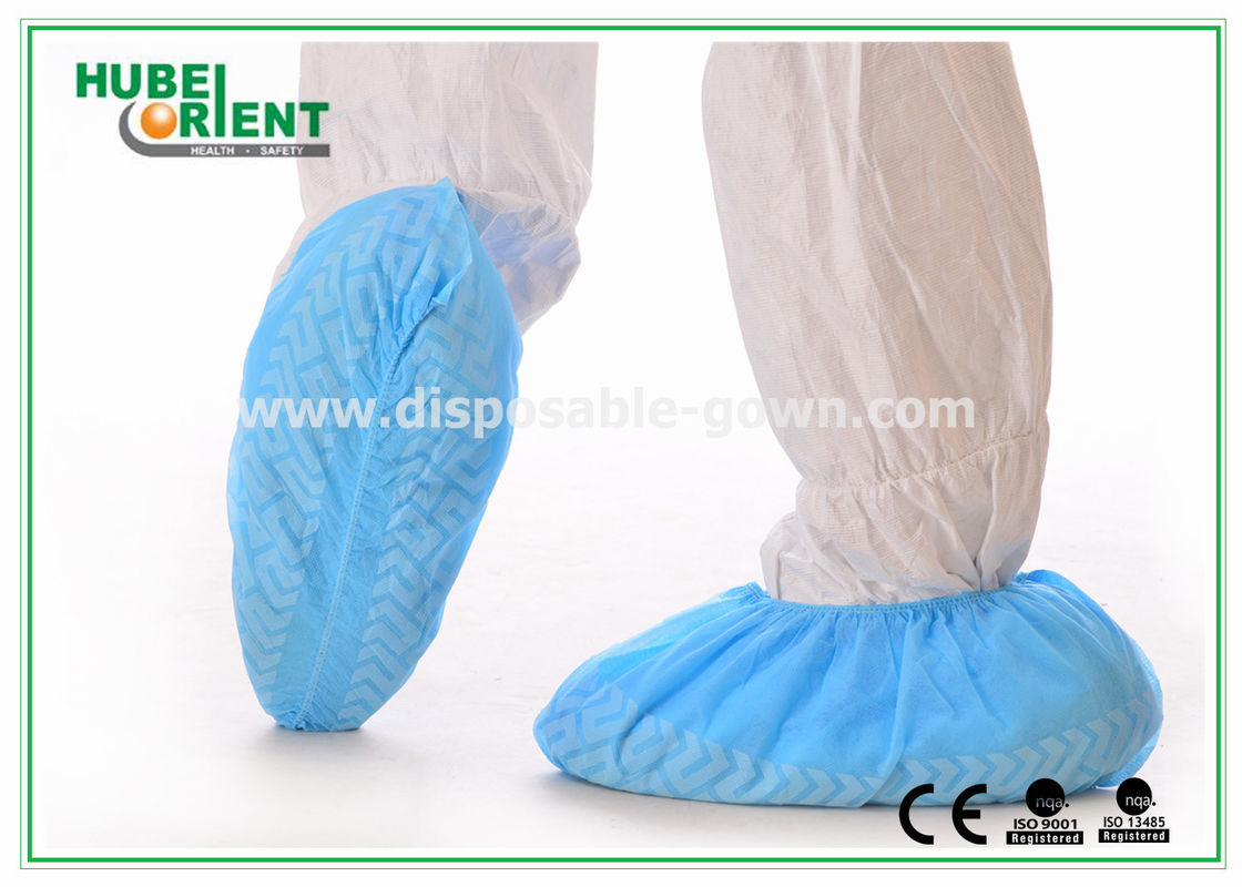 PP Non-Slip Disposable Boot Covers With 35gsm , Nonwoven Protective Shoe Covers
