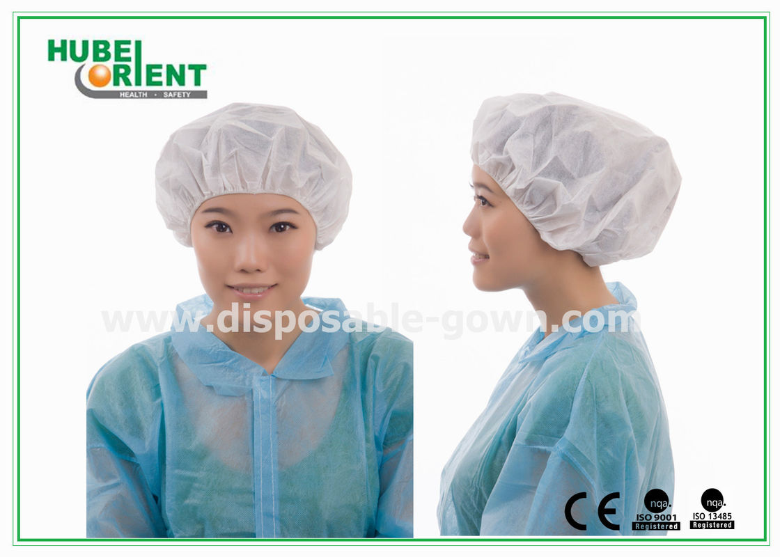 OEM Disposable Single Elastic Non Woven Bouffant Cap With For Clinic