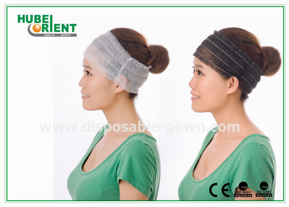 OEM Four Elastics Disposable Nonwoven Hair Band For Hairdressing Salon