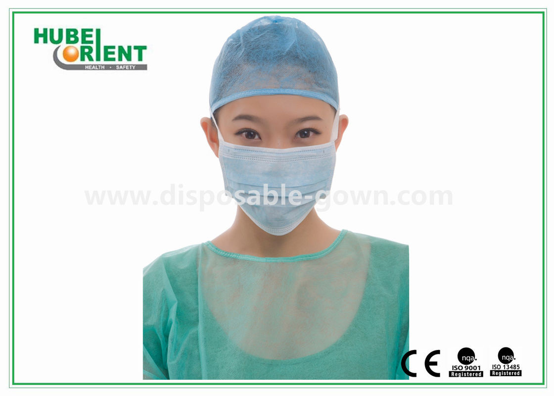 Approved UKCA/MDR CE/FDA With Tie-On Nonwoven Disposable Face Mask For Medical Environment