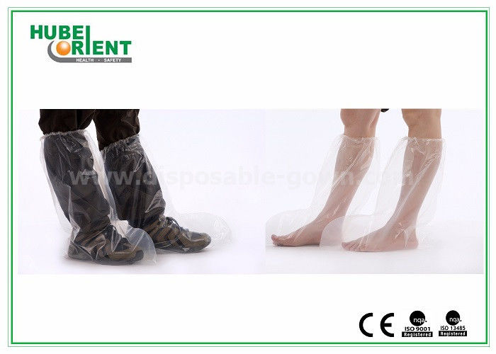 Plastic Disposable Shoe Cover Outdoor , Waterproof Rain Boot Cover For Hospital