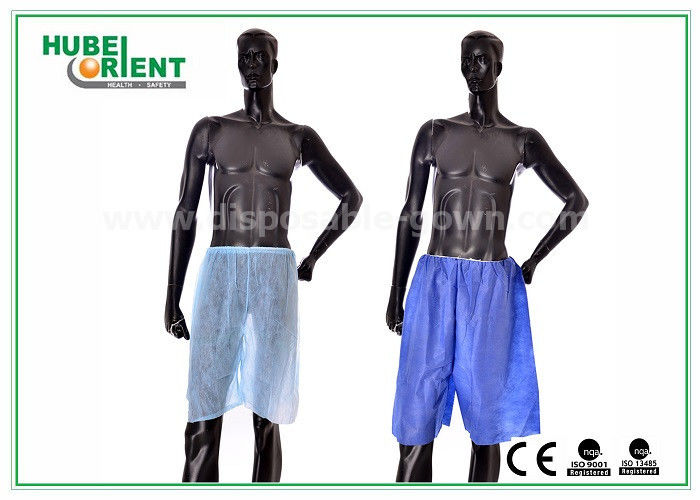 Blue Non Woven Men Silk Boxer Shorts For Spa Massage / Hair Saloon , Free Sample