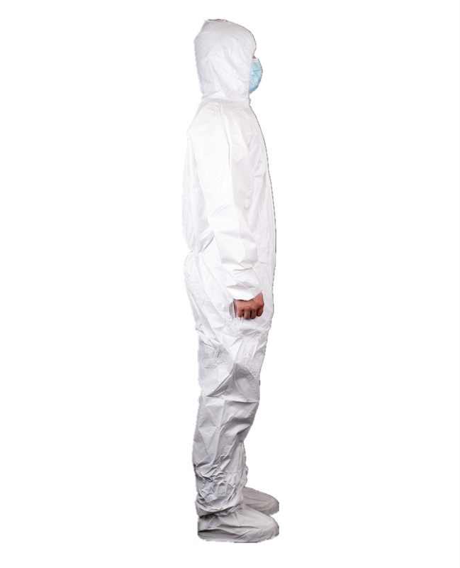 Paint Spray Hospital Waterproof Medical MP Coverall With Hood And Elastic Wrist