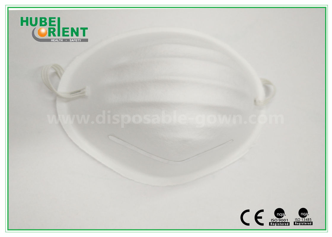 White color PP Dust Mask / hospitals tie on face mask with Single Headband