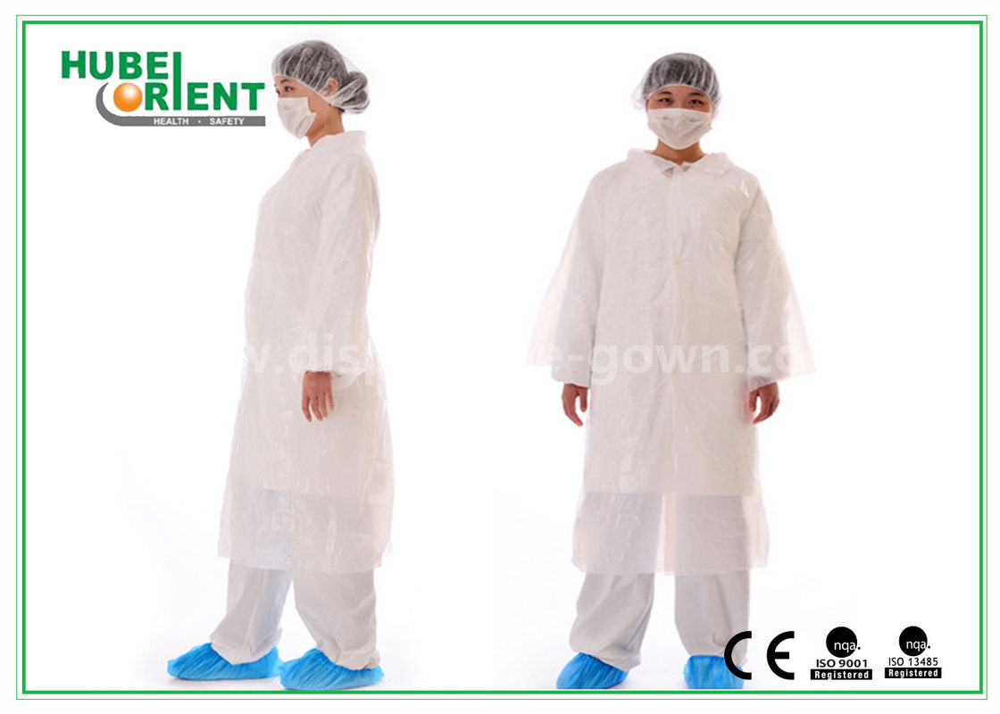 Disposable Protective PE Visitor Coat Set / One Time Use PE Visitor Kit