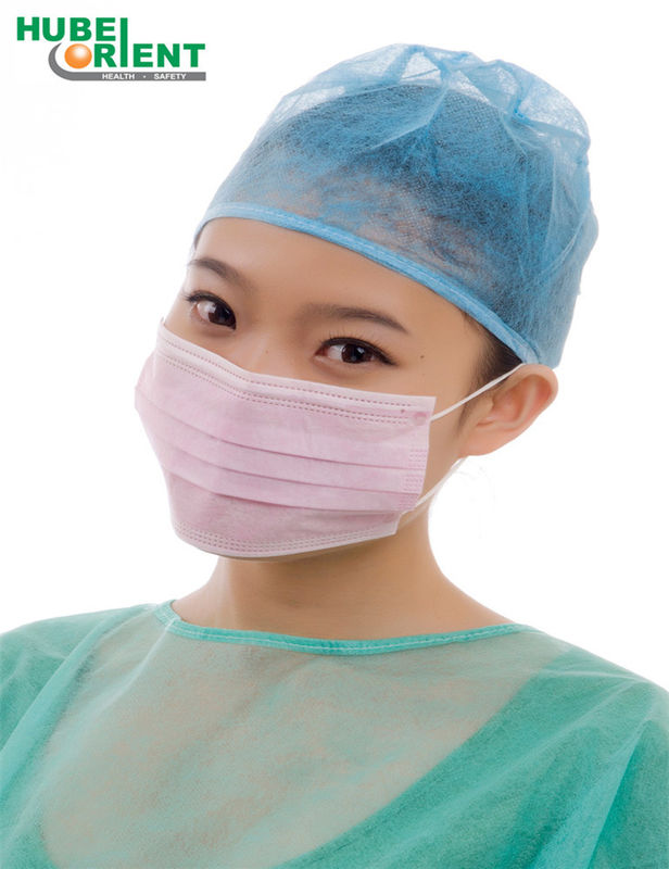 3 Ply Disposable Non Woven Face Mask 9*18cm With Earloop For Personal Protection