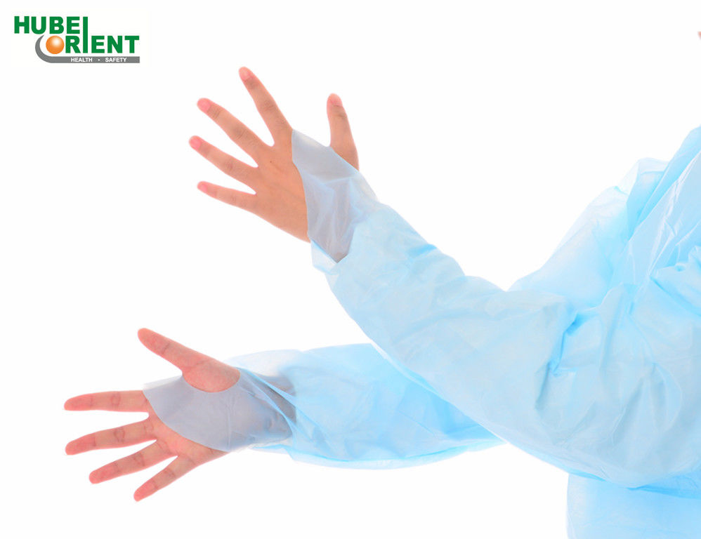 Polythene Disposable CPE Protective Gown For Particle Prevention