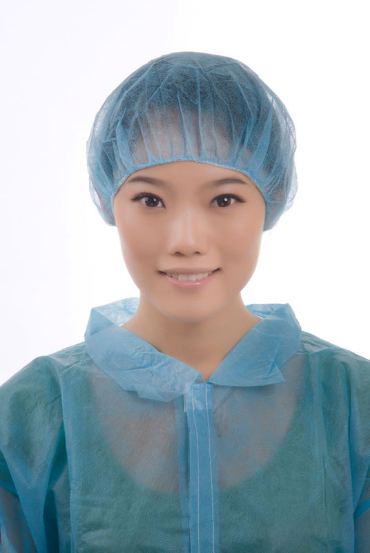 Hygiene Nonwoven Disposable Bouffant Cap With Single Elastic