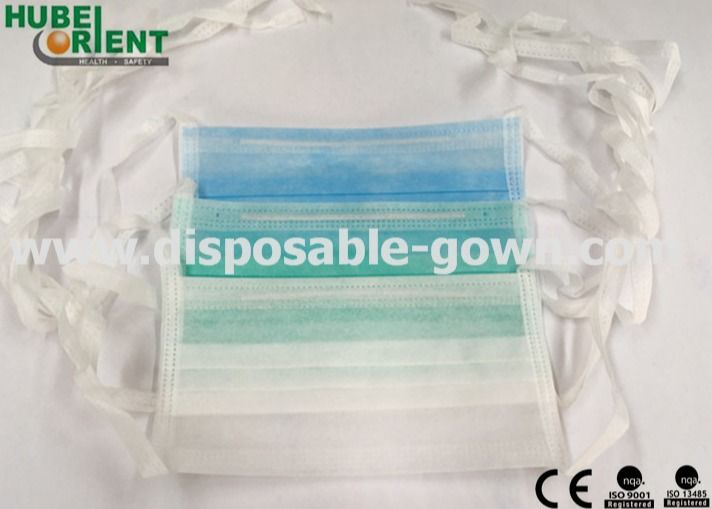 Non Irritating Medical Nonwoven Ties Disposable Face Mask OEM